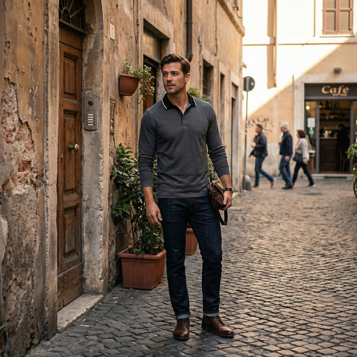 Langarm-Poloshirt Byron