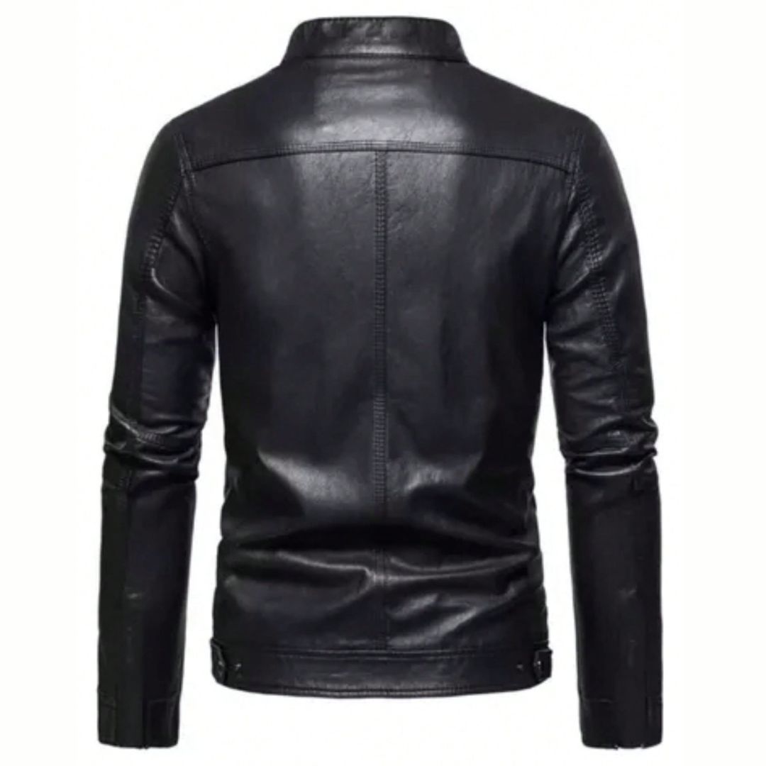 Kunstlederjacke Slim Fit