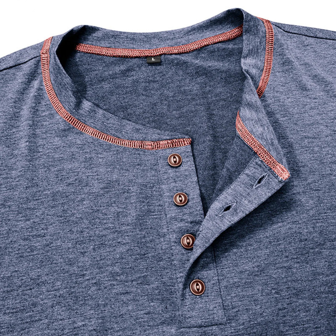 Timo | Stilvolles T-Shirt mit Henley-Ausschnitt