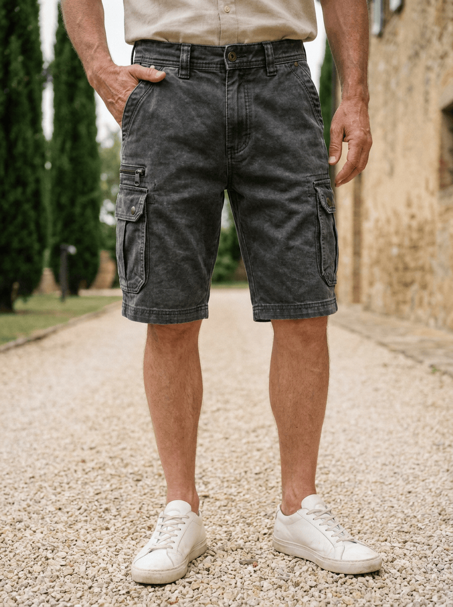 Pieter | Funktionale Denim Cargo Shorts