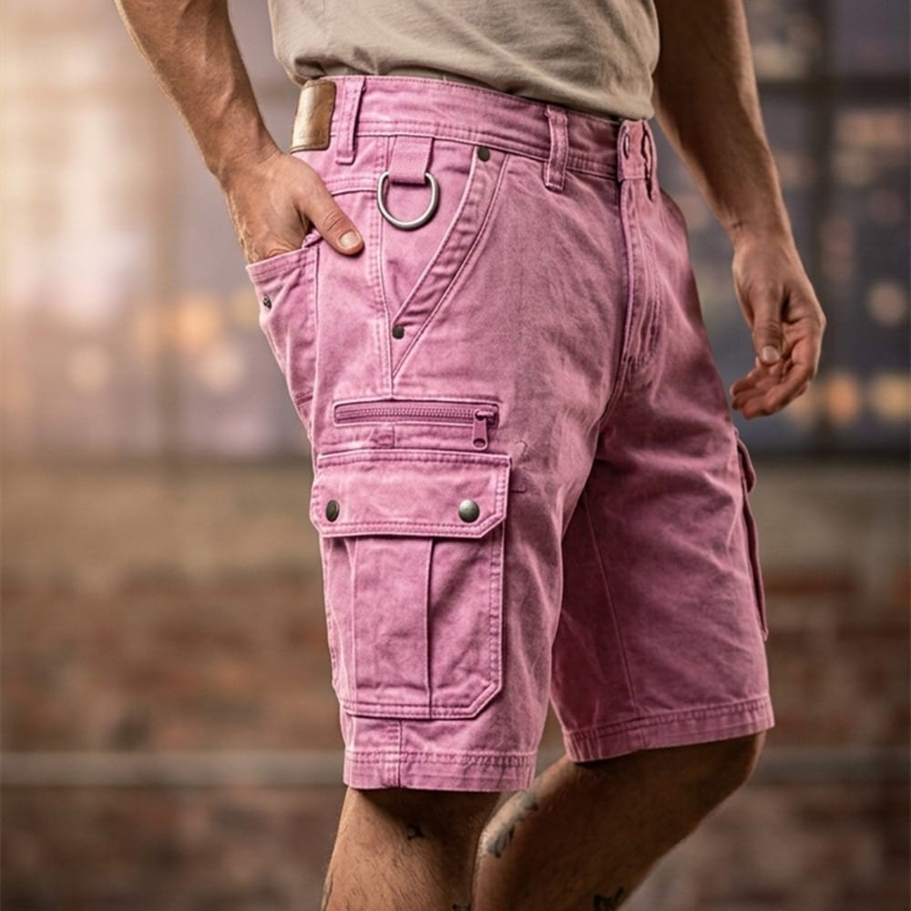 Pieter | Funktionale Denim Cargo Shorts